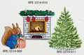 Bunny with clutch Christmas Machine Embroidery Design - 8 sizes