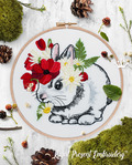 Bunny with poppies - 2 sizes