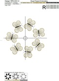 Butterflies Wreath Machine Embroidery Design - 7 sizes