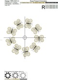 Butterflies Wreath Machine Embroidery Design - 7 sizes