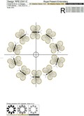 Butterflies Wreath Machine Embroidery Design - 7 sizes