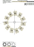 Butterflies Wreath Machine Embroidery Design - 7 sizes