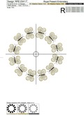 Butterflies Wreath Machine Embroidery Design - 7 sizes