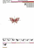 Butterfly Machine Embroidery Design - 3 sizes