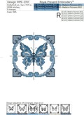 Butterfly Ornament Cross Stitch Machine Embroidery Design - 2 sizes