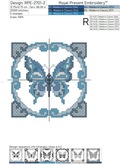 Butterfly Ornament Cross Stitch Machine Embroidery Design - 2 sizes