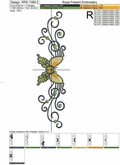 Butterfly Tattoo-style Machine Embroidery Design - 4 sizes