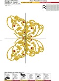 Butterfly Versace style Machine Embroidery Design - 6 sizes