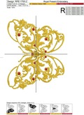 Butterfly Versace style Machine Embroidery Design - 6 sizes