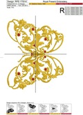 Butterfly Versace style Machine Embroidery Design - 6 sizes