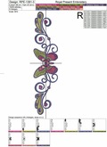 Butterfly border Tattoo-style - 4 sizes