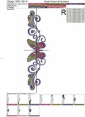 Butterfly border Tattoo-style - 4 sizes