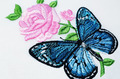 Butterfly on rose - 3 sizes