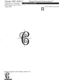 C Monogram Machine Embroidery Design - 2 sizes