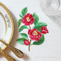 Camellia Machine Embroidery Design - 2 sizes