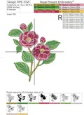 Camellia Machine Embroidery Designs Set  - 2 sizes