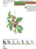 Camellia Machine Embroidery Designs Set  - 2 sizes