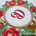 Camellia Wreath Machine Embroidery Design - 3 sizes