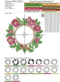 Camellia Wreath Machine Embroidery Design - 3 sizes
