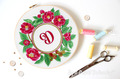 Camellia Wreath Machine Embroidery Design - 3 sizes