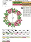 Camellia Wreath Machine Embroidery Design - 3 sizes