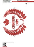 Canada Day Machine Embroidery Design - 4 sizes