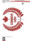 Canada Day Machine Embroidery Design - 4 sizes