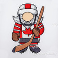 Canadian Hockey Player Gnome Machine Embroidery Design - 4 sizes