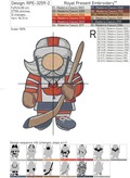 Canadian Hockey Player Gnome Machine Embroidery Design - 4 sizes