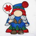 Canadian Patriotic Gnome Machine Embroidery Design - 4 sizes