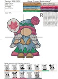 Canadian Patriotic Gnome Machine Embroidery Design - 4 sizes