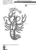 Cancer zodiac sign Machine Embroidery Design - 3 sizes
