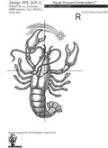 Cancer zodiac sign Machine Embroidery Design - 3 sizes