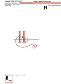 Capital Letter H Embroidery design V5