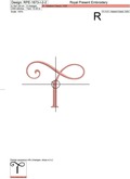 Capital Letter I Embroidery design V2