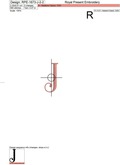 Capital Letter J Embroidery design V2
