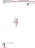 Capital Letter J Embroidery design