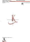 Capital Letter K Embroidery design V2