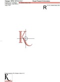 Capital Letter K Embroidery design V3