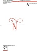 Capital Letter N Embroidery design