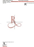 Capital Letter R Embroidery design V5