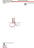 Capital Letter R Embroidery design V5
