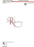 Capital Letter R Embroidery design V6