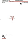 Capital Letter V Machine Embroidery design V3