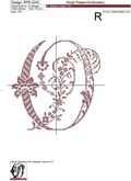 Capital letter O Cross-Stitch Machine Embroidery Design