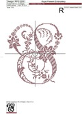 Capital letter S Cross-Stitch Machine Embroidery Design
