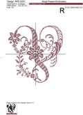 Capital letter V Cross-Stitch Machine Embroidery Design