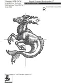 Capricorn  zodiac sign Machine Embroidery Design - 6 sizes