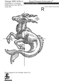 Capricorn  zodiac sign Machine Embroidery Design - 6 sizes