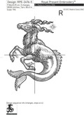 Capricorn  zodiac sign Machine Embroidery Design - 6 sizes